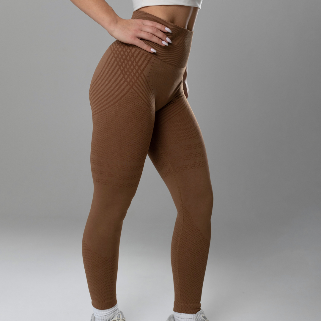 Legging sculptant 3D Coozyz, coloris marron