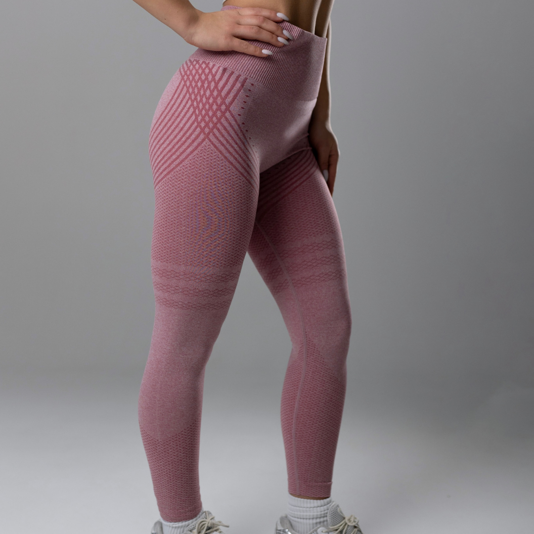 Legging sculptant 3D Coozyz, coloris rose poudré