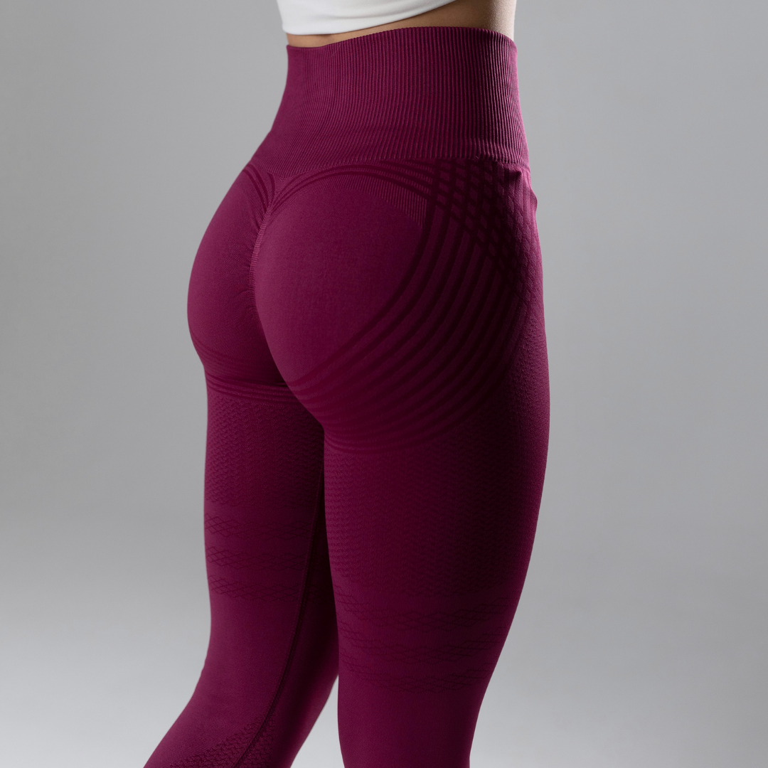 Legging sculptant 3D Coozyz bordeaux, vue de dos