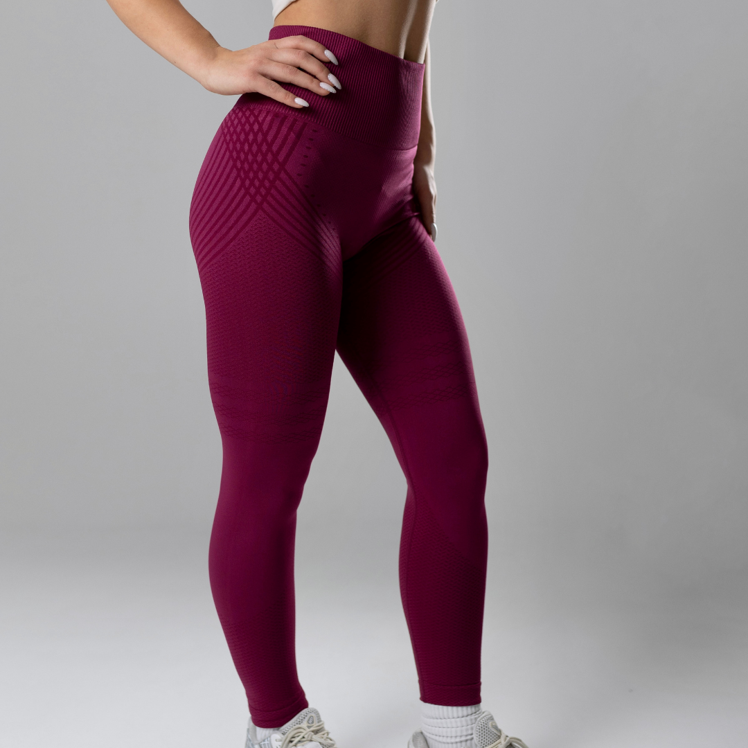Legging sculptant 3D Coozyz, coloris bordeaux